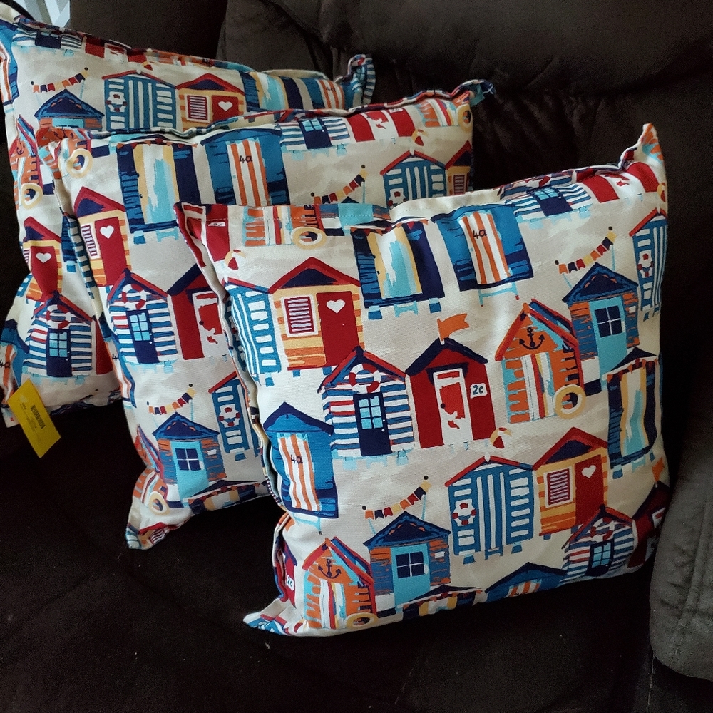 @momawhite99 Beach Club Pillows with Flange